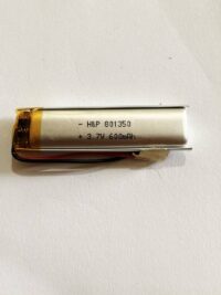باتری لیتیوم پلیمر 801350 ظرفیت 600mAh | باتری 3.7V با ابعاد دقیق
