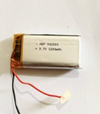 باتری لیتیوم پلیمر 902650 ظرفیت 1200mAh | باتری 3.7V قابل شارژ با مدار محافظ